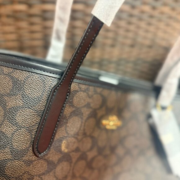 coach City Tote Bag In Signature Canvas cv976 - Picture 6 of 9